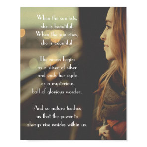 Inspirational Sunset Poem | Photo Poster