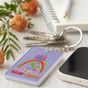 Inspirational Support Each Other Wordart Keychain