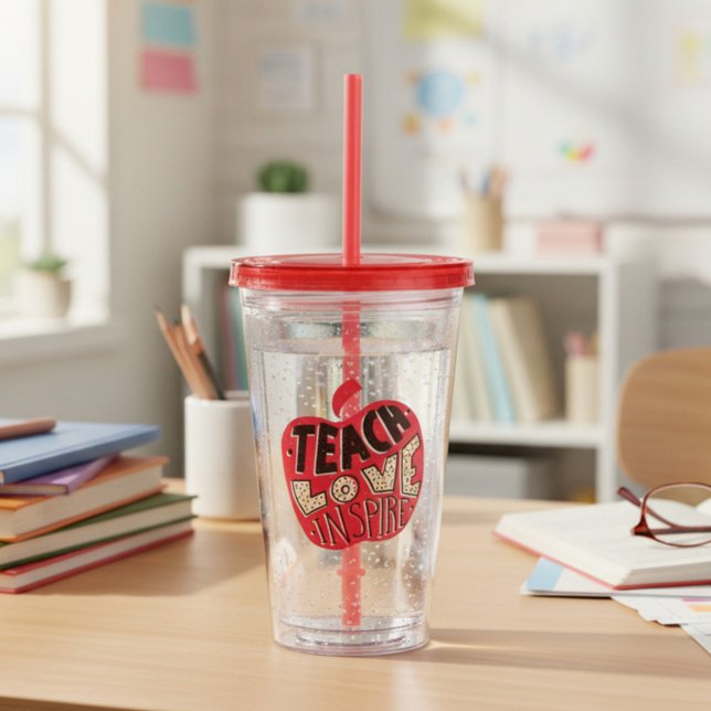 Inspirational Teacher Quote Acrylic Tumbler (Creator Uploaded)