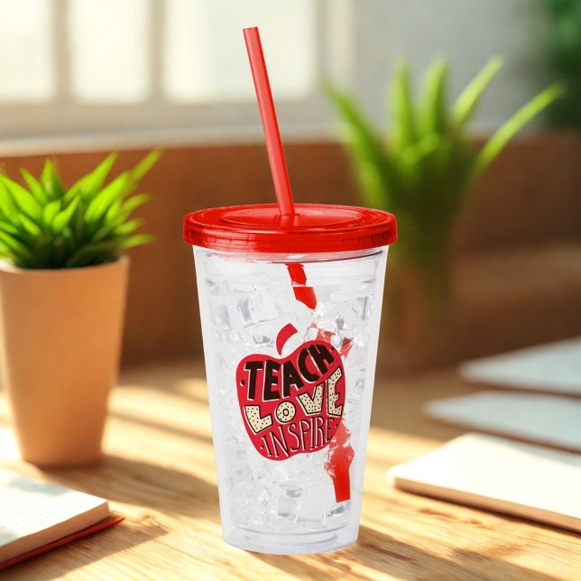 Inspirational Teacher Quote Acrylic Tumbler (Creator Uploaded)