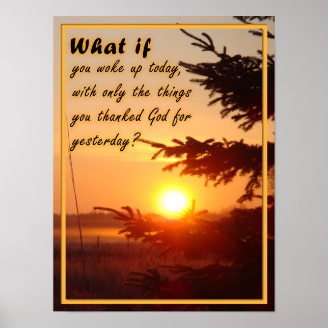 Inspirational Thank God Poster (Front)
