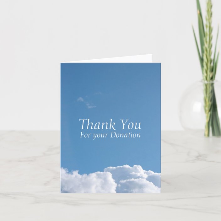 Inspirational Thank You For Your Donation Custom C | Zazzle.com