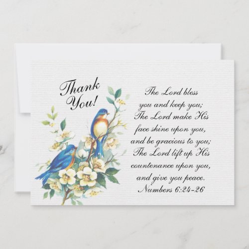 Inspirational The Lord Bless You Numbers 624_26 Thank You Card