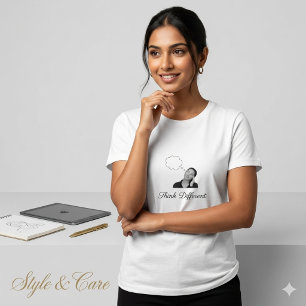 Inspirational Think Different Girls T-Shirt Slogan