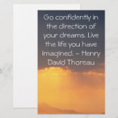 Inspirational Thoreau Quote (Front/Back)