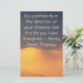 Inspirational Thoreau Quote (Standing Front)