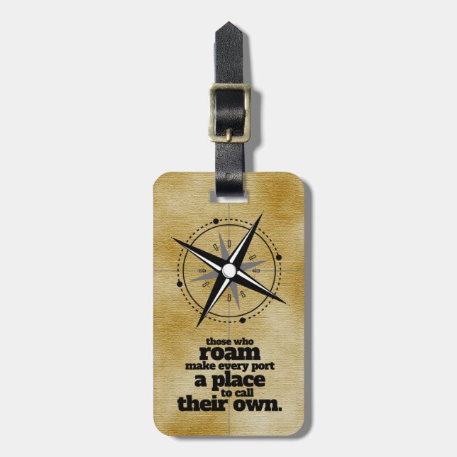 Inspirational Those Who Roam ... Luggage Tag (Front Vertical)