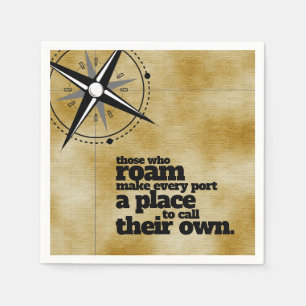 Inspirational Those Who Roam ... Napkins