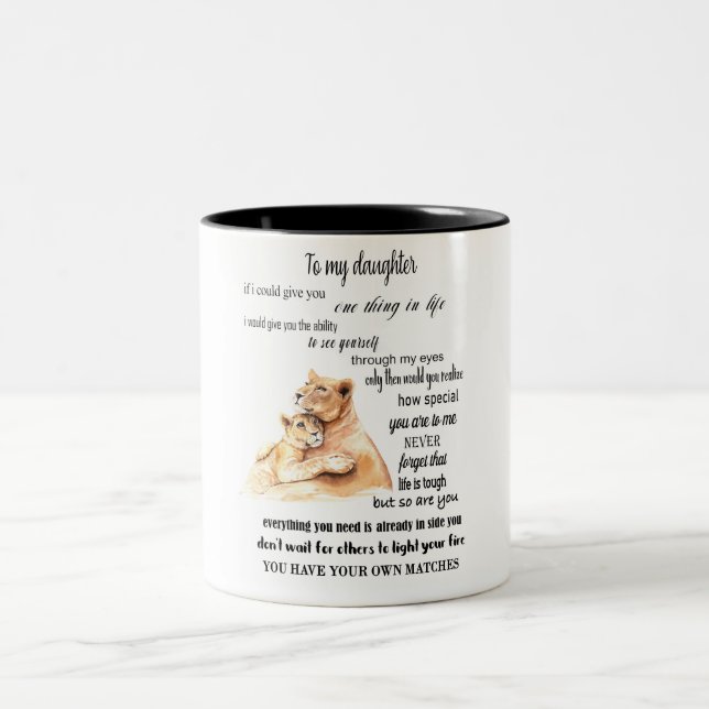 Inspirational/To My Daughter Two-Tone Coffee Mug (Center)