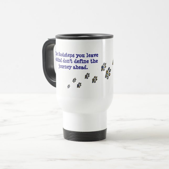 Inspirational Travel Mug - Keep Moving (Front Left)