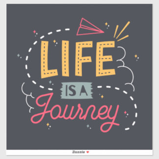 Inspirational Travel Quote Sticker. Sticker