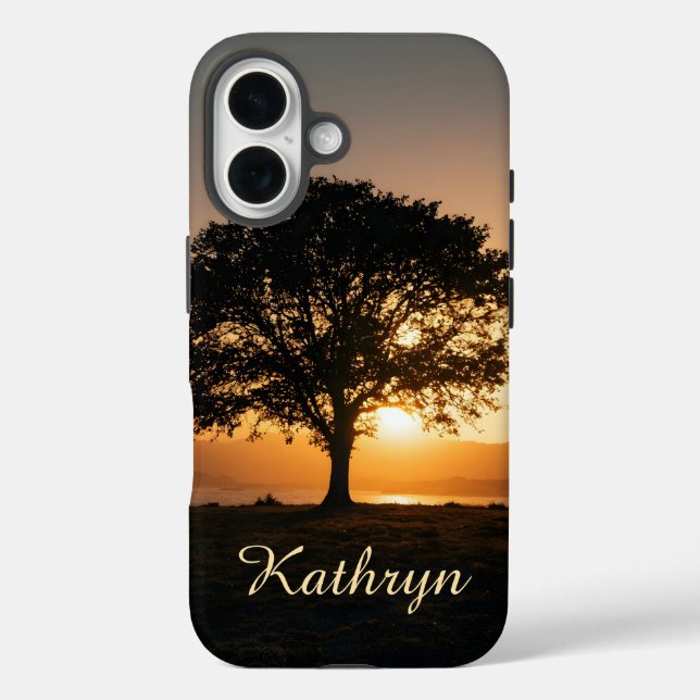 Inspirational Tree Sunset Silhouette Hope Gift Case-Mate iPhone Case (Back)