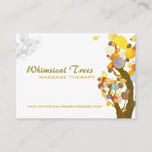 Inspirational Trees Massage Therapy Business Cards