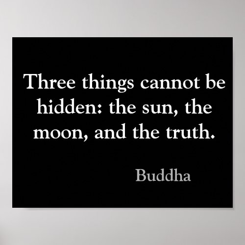 Inspirational Truth Buddha Quote Poster