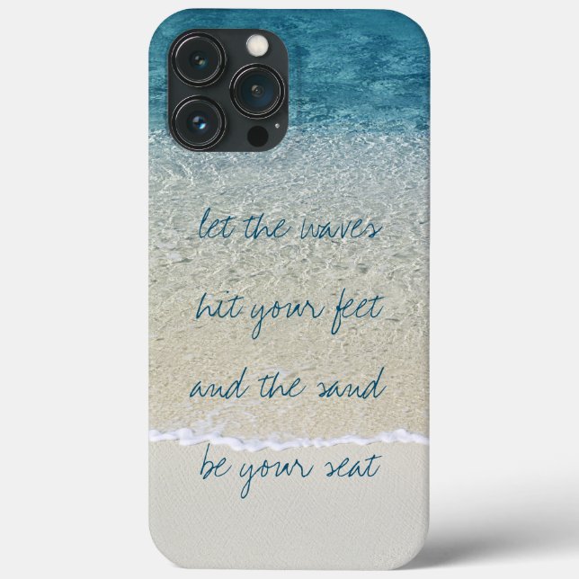 Inspirational Turquoise Blue Ocean Surf Waves Case-Mate iPhone Case (Back)