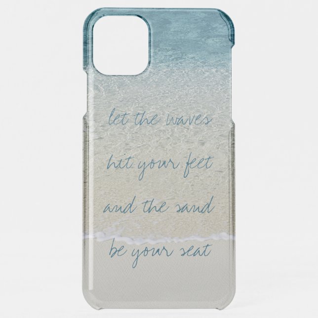 Inspirational Turquoise Blue Ocean Surf Waves Uncommon iPhone Case (Back)