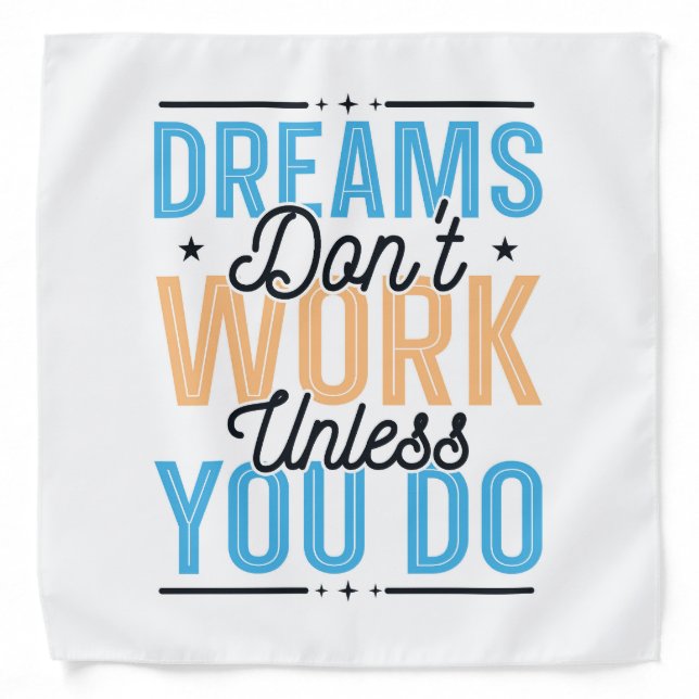 Inspirational Typography Design   Bandana (Front)