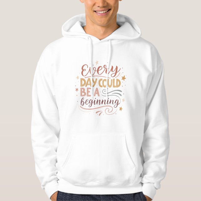 Inspirational Typography Design  Hoodie (Front)