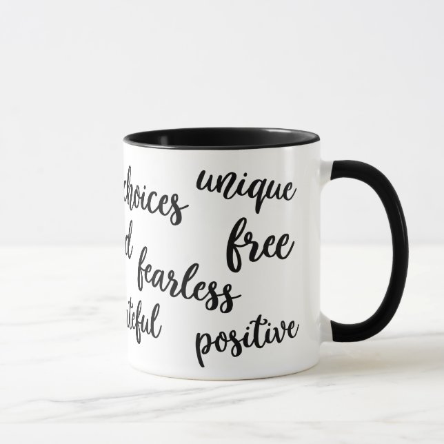 Inspirational Typography Mug (Right)