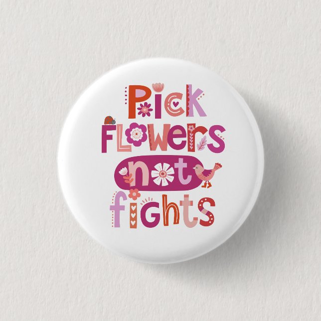 Inspirational Typography Quote Button (Front)