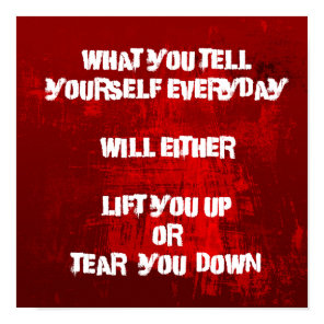 Inspirational Typography Quote on Self-Esteem Poster