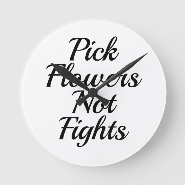 Inspirational Typography Quote  Round Clock (Front)