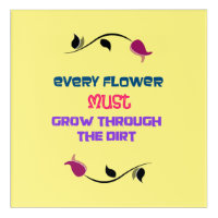 Inspirational Typography Quote with Flower Drawing
