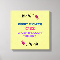 Inspirational Typography Quote with Flower Drawing