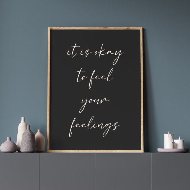 Inspirational Uplifting Positivity Quote in Black Poster (Creator Uploaded)