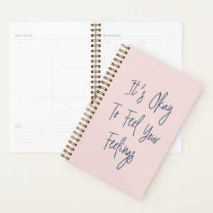 Inspirational Uplifting Positivity Quote in Blush Planner