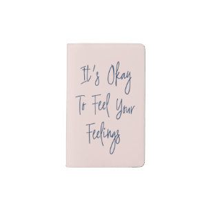 Inspirational Uplifting Positivity Quote in Blush Pocket Moleskine Notebook