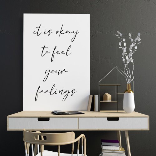 Inspirational Uplifting Positivity Quote in White Poster
