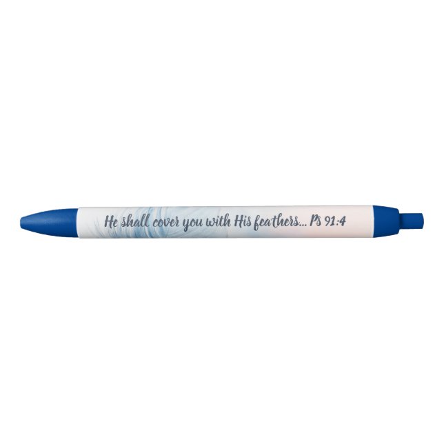 Inspirational Uplifting Psalm 91:4 Under His Wings Pen (Front)