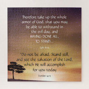Inspirational Uplisting Motivation Bible Scripture Jigsaw Puzzle