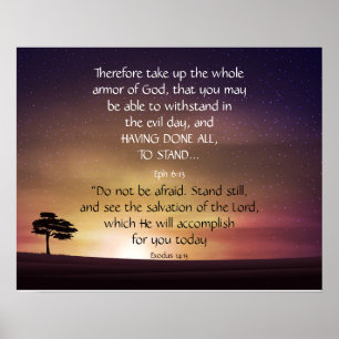 Inspirational Uplisting Motivation Bible Scripture Poster