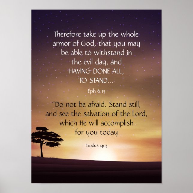 Inspirational Uplisting Motivation Bible Scripture Poster (Front)