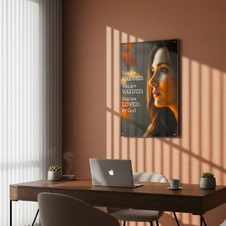 Inspirational Valued Loved By God Quote Acrylic Print