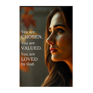 Inspirational Valued Loved By God Quote Acrylic Print