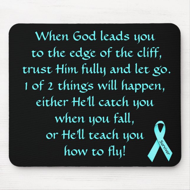 Inspirational Verse For Cancer Survivor Mousepad (Front)