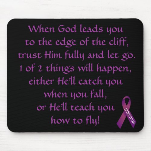 Inspirational Verse For Cancer Survivor Mousepad