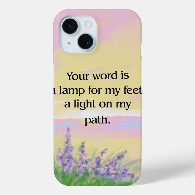 'Inspirational Verse' iPhone 15 Case (Back)