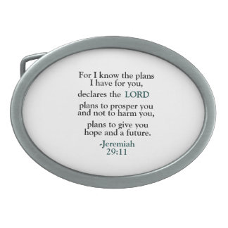 Inspirational Verse Jeremiah 29:11 Belt Buckle