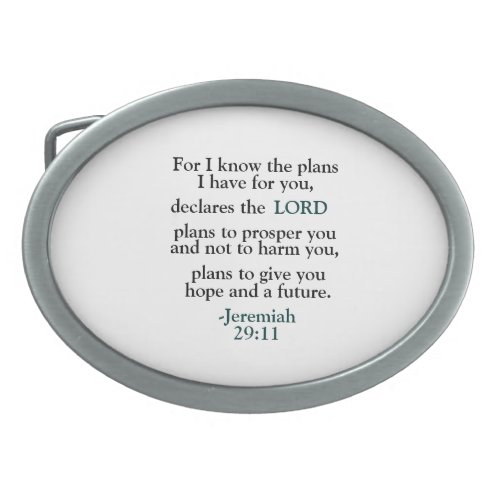 Inspirational Verse Jeremiah 2911 Belt Buckle