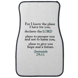 Inspirational Verse Jeremiah 29:11 Car Floor Mat
