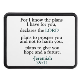 Inspirational Verse Jeremiah 29:11 Hitch Cover