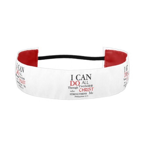 Inspirational Verse PHILIPPIANS 413 Athletic Headband