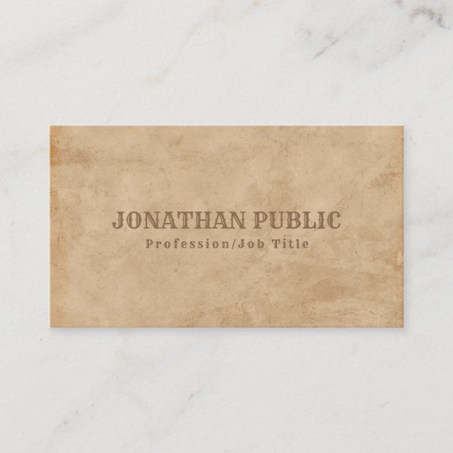 Inspirational Vintage Ultra Thick Luxury Creative Business Card (Front)