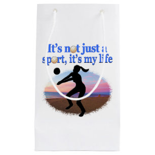 INSPIRATIONAL VOLLEYBALL IS MY LIFE DESIGN SMALL GIFT BAG