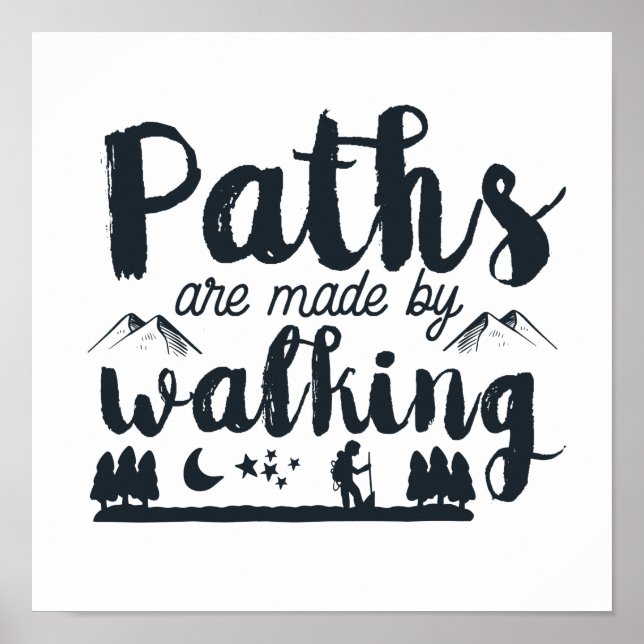 Inspirational Walking Quote Morning Walk Workout Poster (Front)