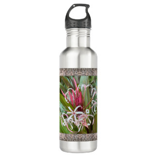Inspirational Water Bottle With Spider Lily